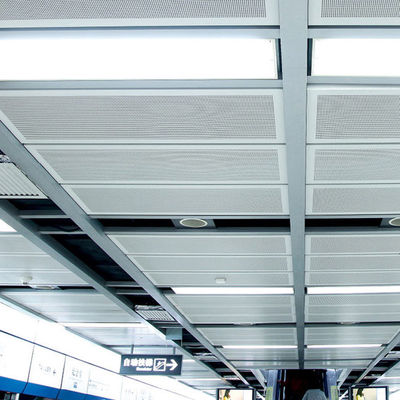 0.5 mm ila 4.0 mm Perforated Metal Sheet Alüminyum Panel For Suspension Ceiling Or Curtain Wall Decoration